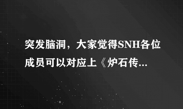 突发脑洞，大家觉得SNH各位成员可以对应上《炉石传说》里的哪些卡组名称？