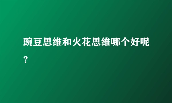豌豆思维和火花思维哪个好呢?