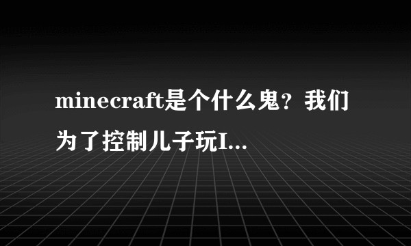 minecraft是个什么鬼？我们为了控制儿子玩Ipad 博弈，什么夏天的直播，贤宝宝，内容鱼目混珠？