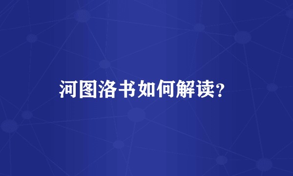河图洛书如何解读？