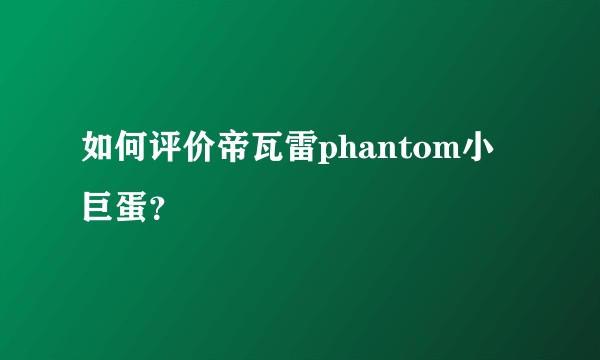 如何评价帝瓦雷phantom小巨蛋？