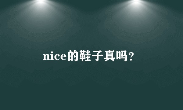 nice的鞋子真吗？