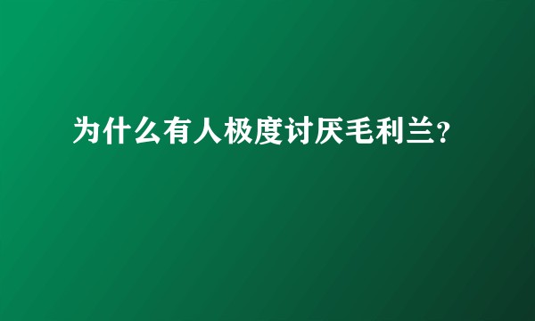 为什么有人极度讨厌毛利兰？