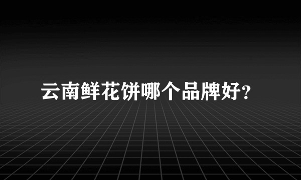 云南鲜花饼哪个品牌好？