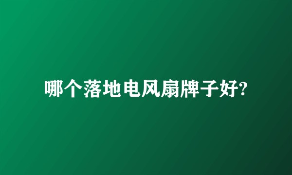 哪个落地电风扇牌子好?