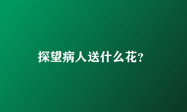 探望病人送什么花？