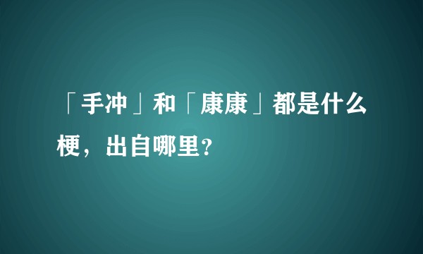 「手冲」和「康康」都是什么梗，出自哪里？