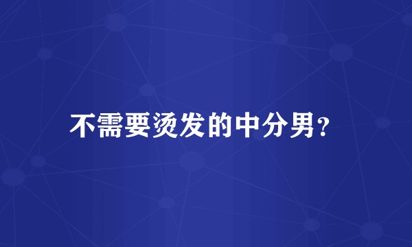 不需要烫发的中分男？