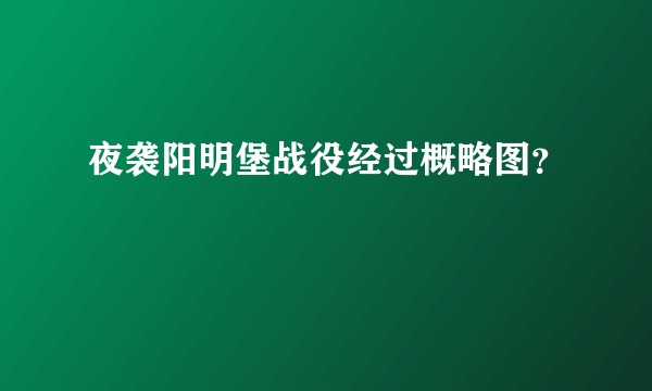 夜袭阳明堡战役经过概略图？