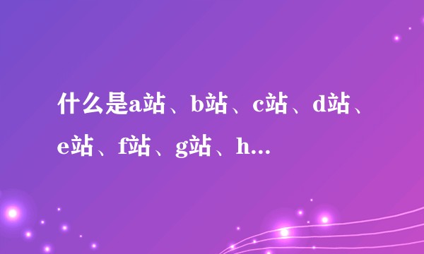 什么是a站、b站、c站、d站、e站、f站、g站、h站、i站、j站、k站、l站、m站、n站…z站？