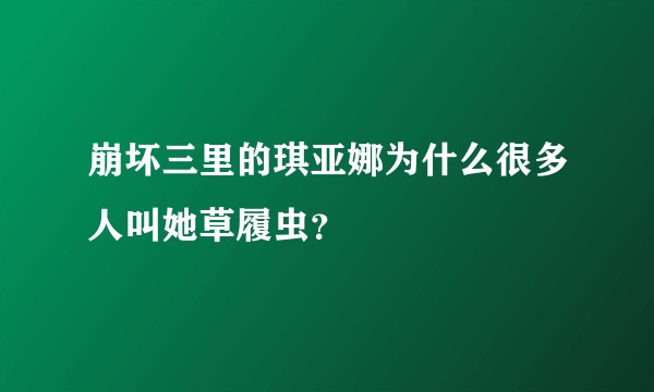 崩坏三里的琪亚娜为什么很多人叫她草履虫？