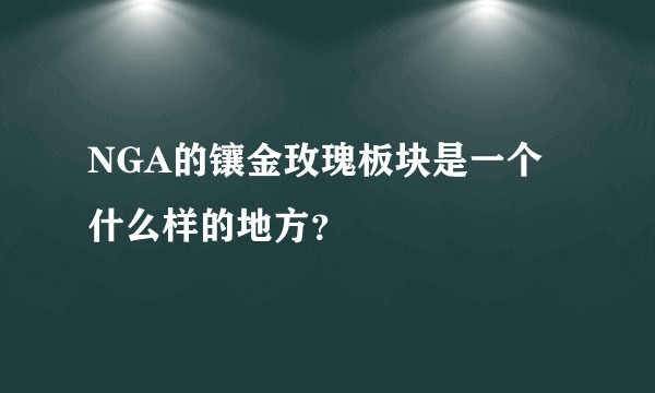 NGA的镶金玫瑰板块是一个什么样的地方？