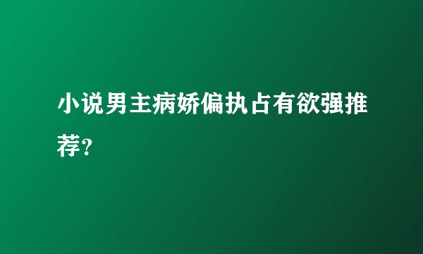 小说男主病娇偏执占有欲强推荐？