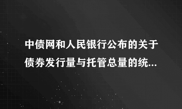 中债网和人民银行公布的关于债券发行量与托管总量的统计数据为什么会有差别？