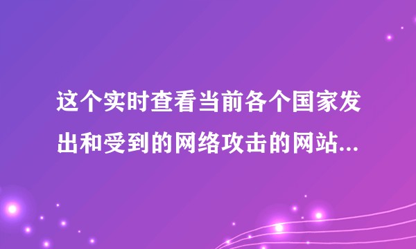 这个实时查看当前各个国家发出和受到的网络攻击的网站是真的吗?