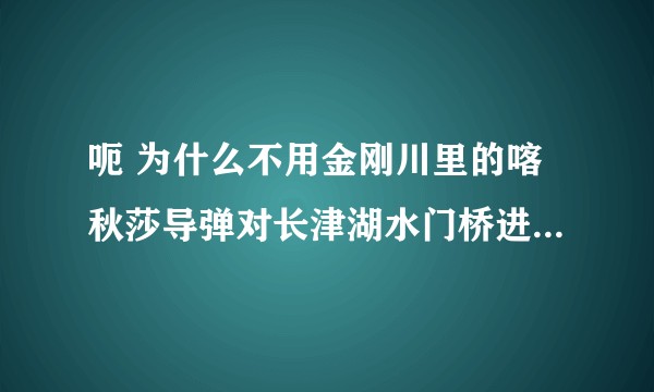 呃 为什么不用金刚川里的喀秋莎导弹对长津湖水门桥进行轰炸?