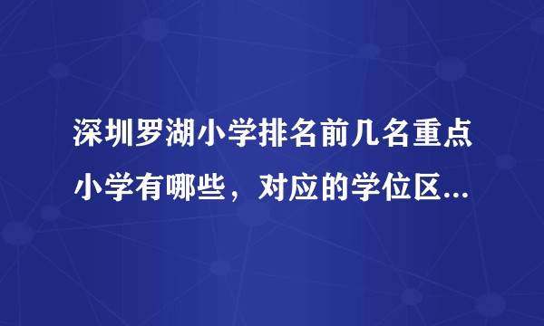 深圳罗湖小学排名前几名重点小学有哪些，对应的学位区房哪些？
