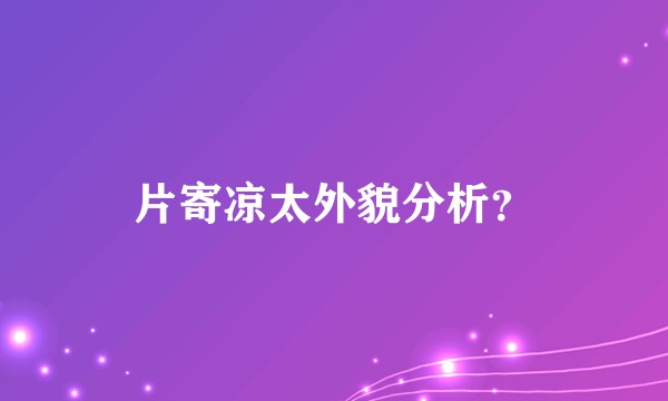 片寄凉太外貌分析？
