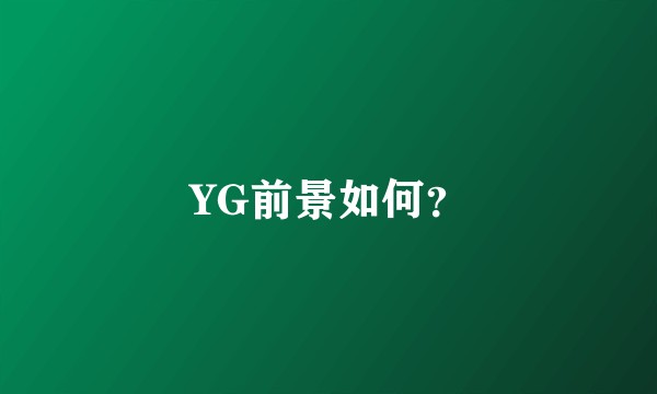 YG前景如何？