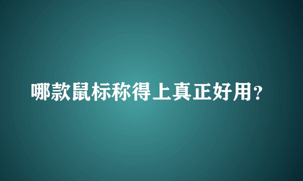 哪款鼠标称得上真正好用?
