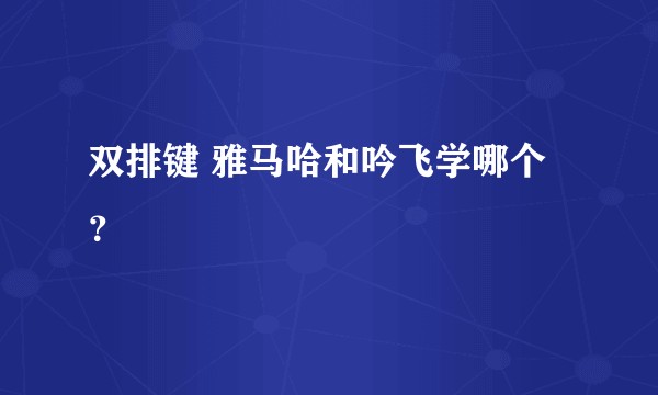 双排键 雅马哈和吟飞学哪个？