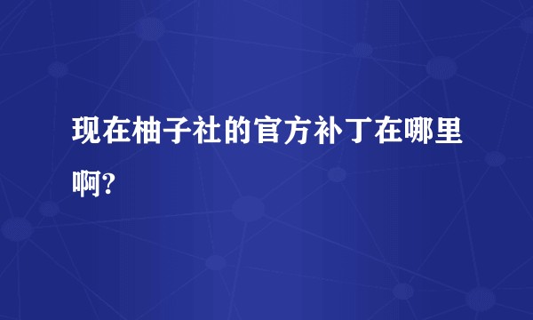 现在柚子社的官方补丁在哪里啊?
