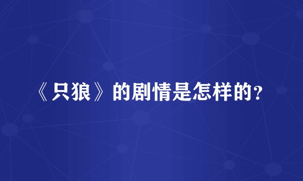 《只狼》的剧情是怎样的？