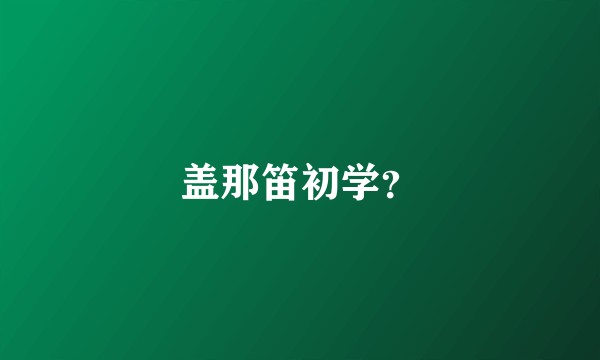盖那笛初学？