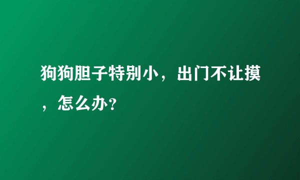 狗狗胆子特别小,出门不让摸,怎么办?