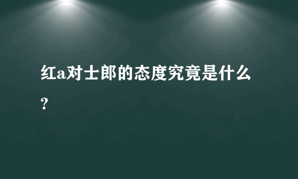 红a对士郎的态度究竟是什么？