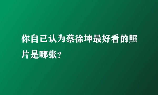 你自己认为蔡徐坤最好看的照片是哪张？