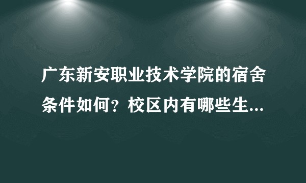 广东新安职业技术学院的宿舍条件如何？校区内有哪些生活设施？